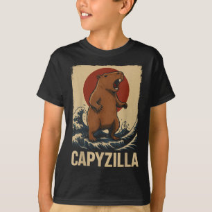 Funny Capybara Boys Girls Schule T-Shirt