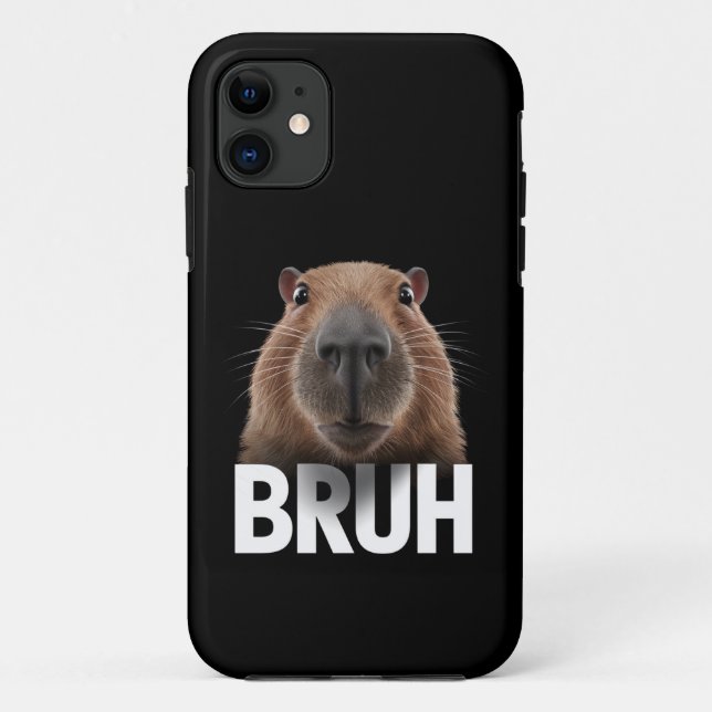 Funny Capybara Bruh Case-Mate iPhone Hülle (Rückseite)