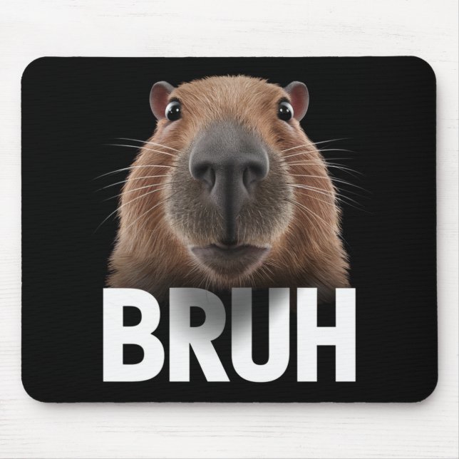 Funny Capybara Bruh Mousepad (Vorne)