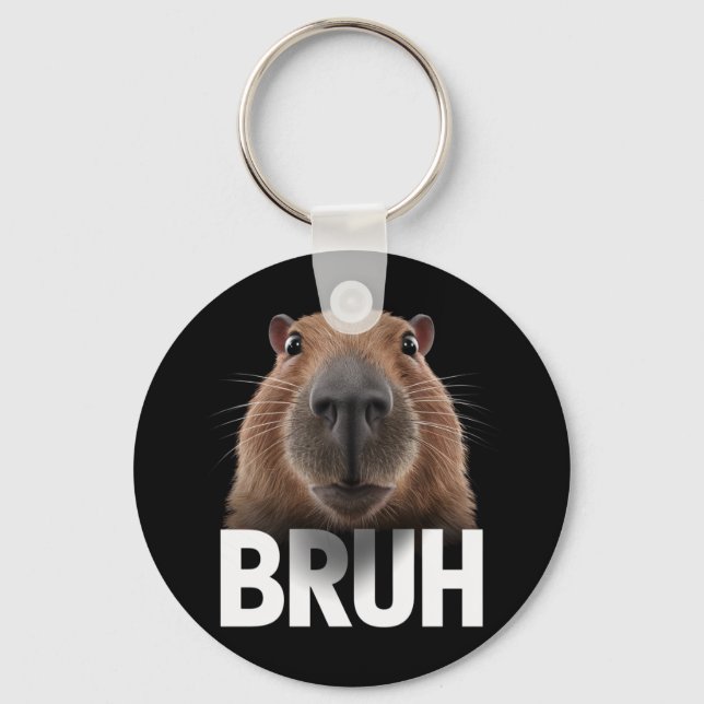 Funny Capybara Bruh Schlüsselanhänger (Vorderseite)