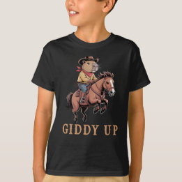 Funny Capybara Cowboy Reitpferd Giddy Up T-Shirt