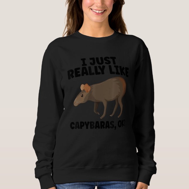 Funny Capybara Design For Pet Owner Cool Capybara  Sweatshirt (Vorderseite)