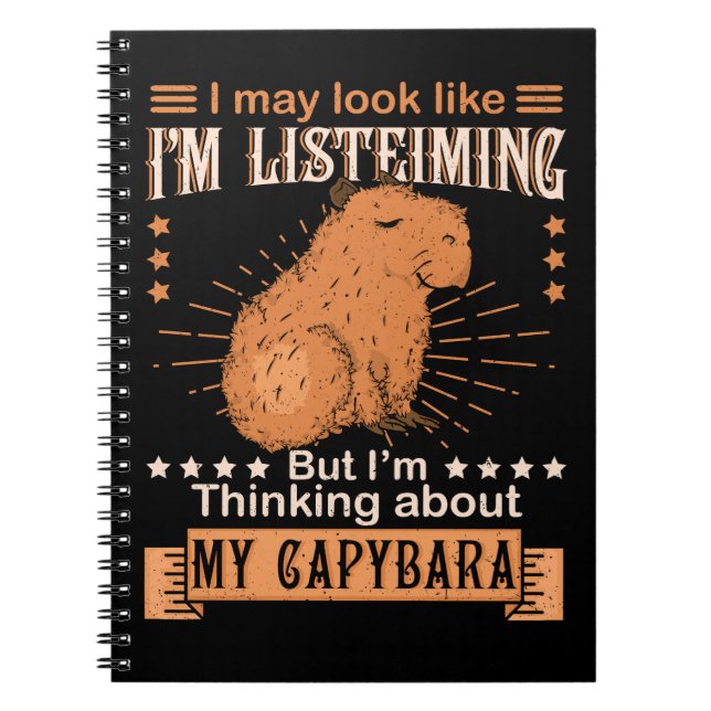 Funny Capybara Geschenk Frauen Kinder Capybara Notizblock (Vorderseite)