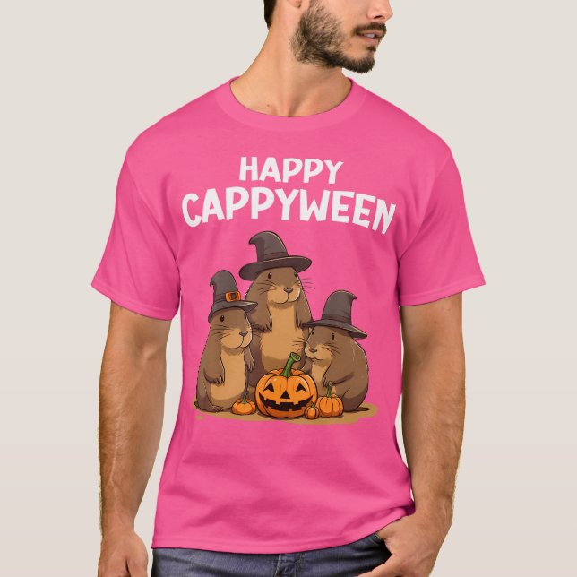 Funny Capybara Halloween Cappyween Capybara T-Shirt (Vorderseite)