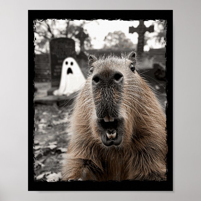 Funny Capybara Halloween Costume  Poster (Vorne)