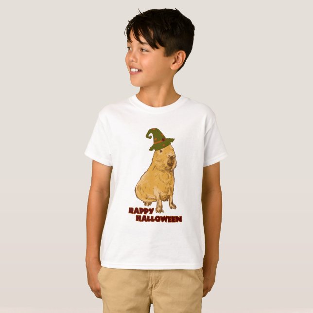 Funny Capybara - Halloween Rodent T-Shirt (Vorne ganz)