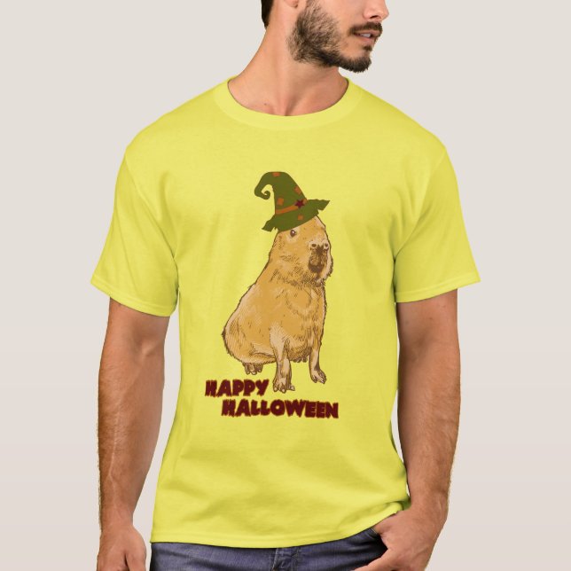 Funny Capybara - Halloween Rodent T-Shirt (Vorderseite)