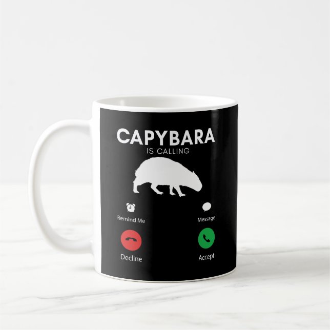 Funny Capybara Humurore Capybaras Kaffeetasse (Links)