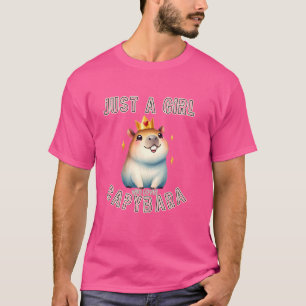 Funny Capybara, Just a Girl, der Tier Liebe T-Shirt