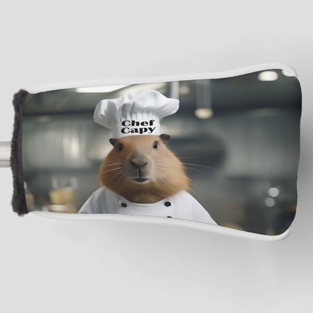 Funny Capybara Koch, Golf Putter Cover, Headcover (Vorderseite)