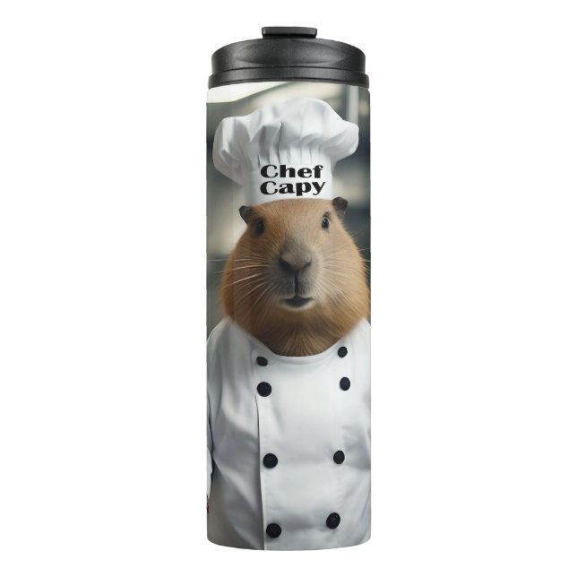 Funny Capybara Koch Thermosbecher (Vorderseite)