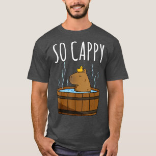 Funny Capybara Rodent Dont Worry Capy Retro Sunset T-Shirt