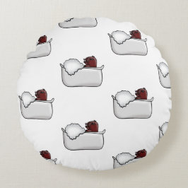 Funny Capybara Rundes Kissen