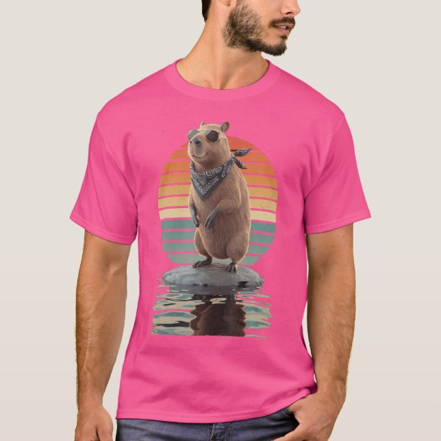 Funny Capybara Sonnenbrille Capybara T-Shirt (Vorderseite)