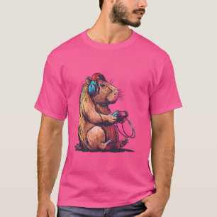 Funny Capybara Spielen Videospiele, Capybara Gamin T-Shirt