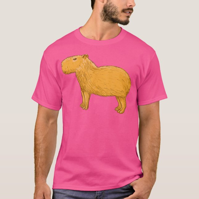 Funny Capybara Süße Tier T-Shirt (Vorderseite)