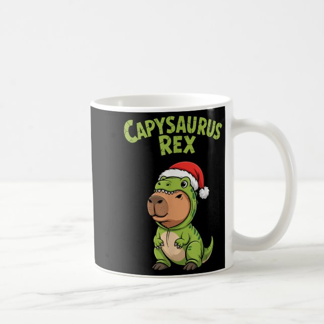 Funny Capybara T-rex Costume Christmas Kids Boys  Kaffeetasse (Rechts)