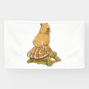 Funny Capybara Tierschildkröte Niedlich Capybara Banner