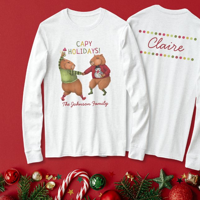 Funny Capybara Weihnachtsdesign mit Individuelle N T-Shirt (Von Creator hochgeladen)