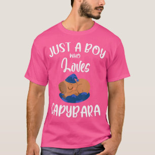 Funny Capybara Zitat nur ein Junge, der Capybara L T-Shirt