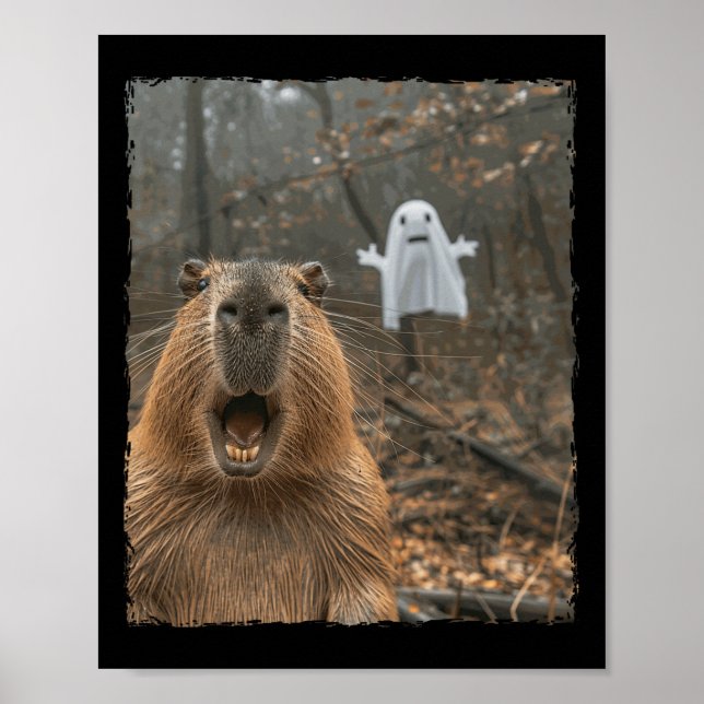 Funny Capyra Halloween Poster (Vorne)