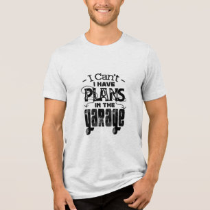 Funny Car Bike Mechanik Garage Plan Vintag Custom Tri-Blend Shirt
