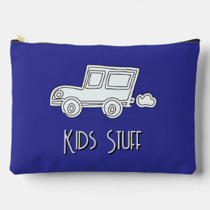 Funny Car Kids Stuff Blue Zubehörtasche
