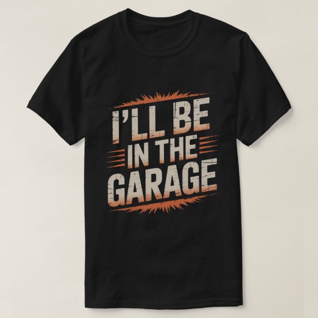 Funny Car Mechanic Vater - Ich bin in der Garage T-Shirt (Design vorne)