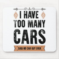Funny Car Typ Geschenk habe ich zu viele Autos Vin
