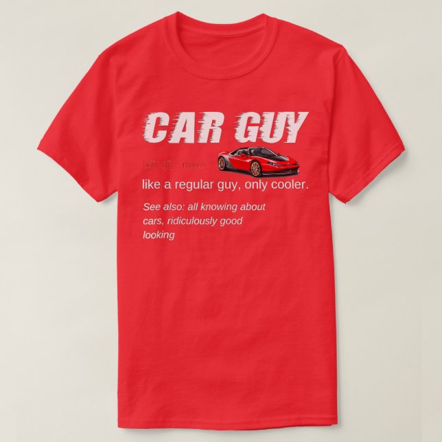 Funny Car Typ Gift Car Typ Definition T-Shirt (Design vorne)