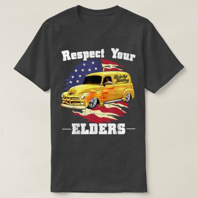 Funny Car Typ - Respektieren Sie Ihr älteres Class T-Shirt (Design vorne)