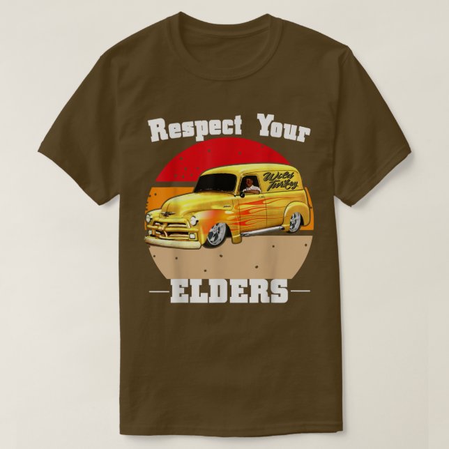 Funny Car Typ - Respektieren Sie Ihr älteres Class T-Shirt (Design vorne)