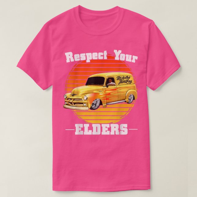 Funny Car Typ - Respektieren Sie Ihr älteres Class T-Shirt (Design vorne)