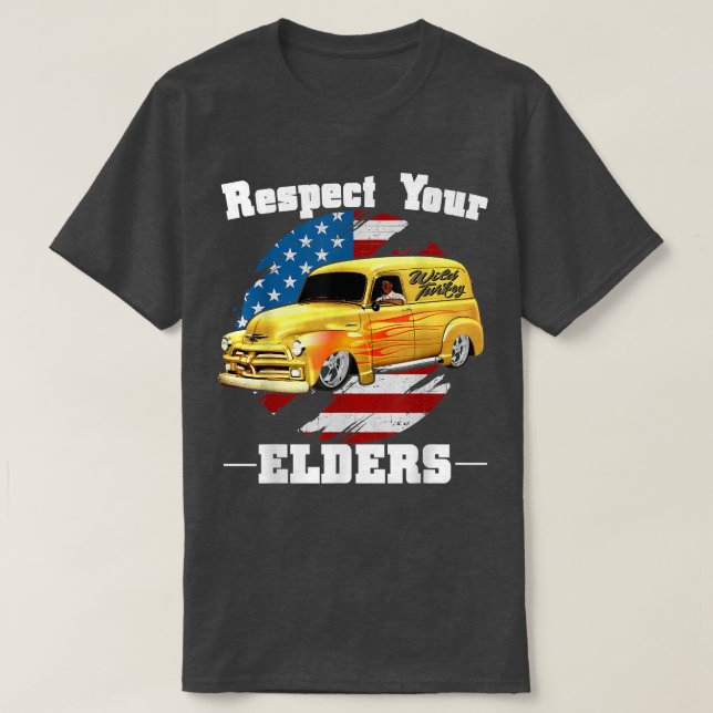 Funny Car Typ - Respektieren Sie Ihr älteres Class T-Shirt (Design vorne)