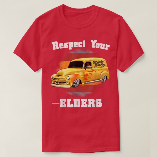Funny Car Typ - Respektieren Sie Ihr älteres Class T-Shirt (Design vorne)