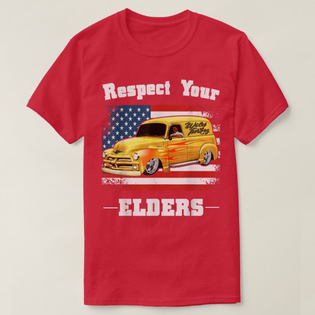 Funny Car Typ - Respektieren Sie Ihr älteres Class T-Shirt (Design vorne)