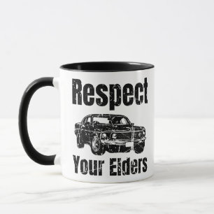 Funny Car - Vintage Respekt Your Elders Classic Mu Tasse