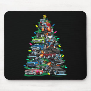 Funny Car Weihnachtsbaum Clic Muscle Cars Tree Lig Mousepad