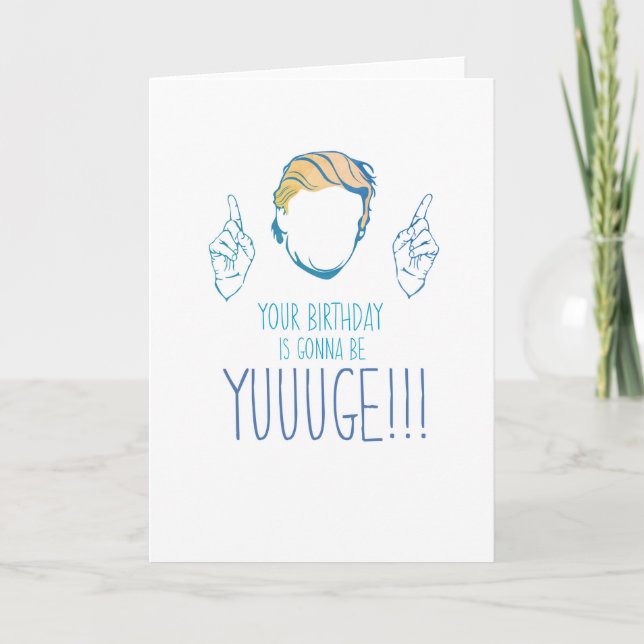 Funny Card: Donald Trump zum Geburtstag Karte (Vorderseite)
