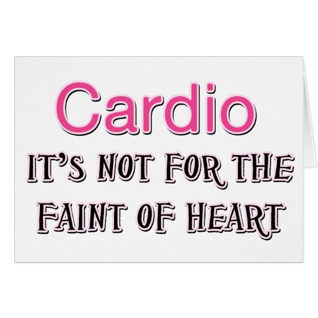Funny Cardio Sprichwort (Vorderseite (Horizontal))