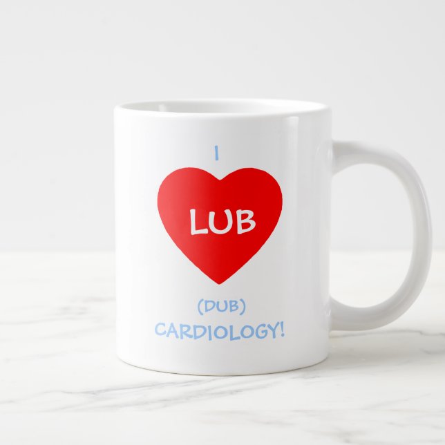 Funny Cardiologis Lub Dub Beating Heart Sounds Jumbo-Tasse (Rechts)