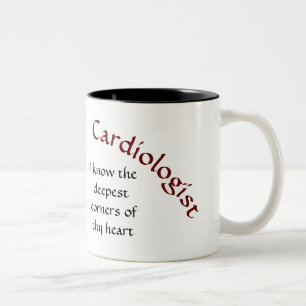 funny cardiologist heart medical physician   zweifarbige tasse