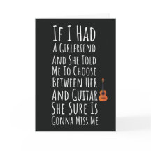 Funny Cards For Male Guitar Players Men Teen Boys 