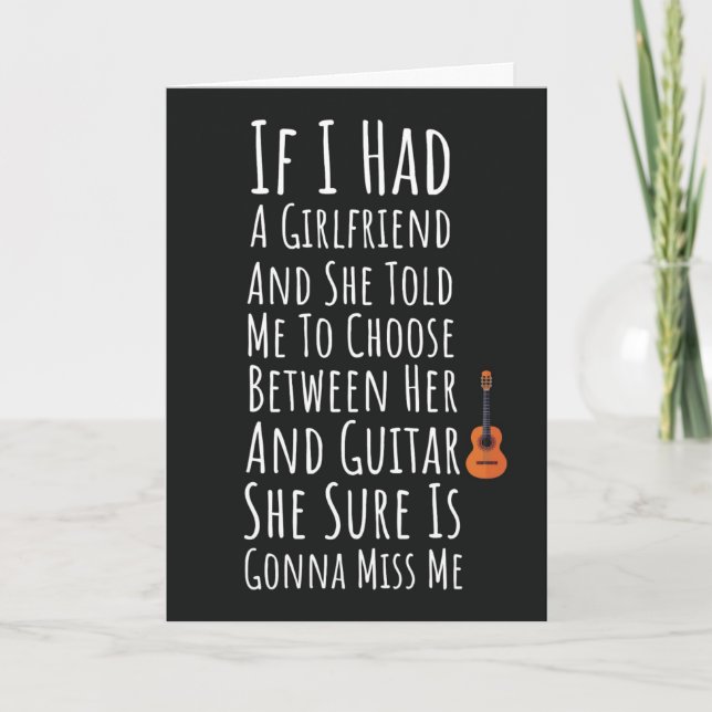 Funny Cards For Male Guitar Players Men Teen Boys  Karte (Vorderseite)