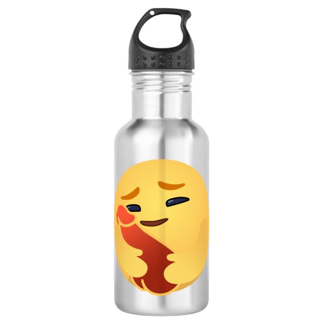Funny Care Emojis Facebook Edelstahlflasche (Vorderseite)