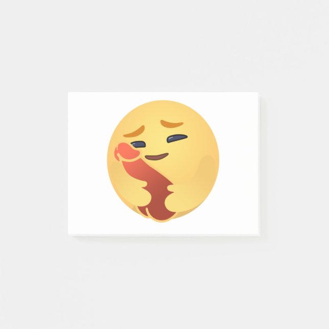 Funny Care Emojis Facebook Post-it Klebezettel (Vorderseite)