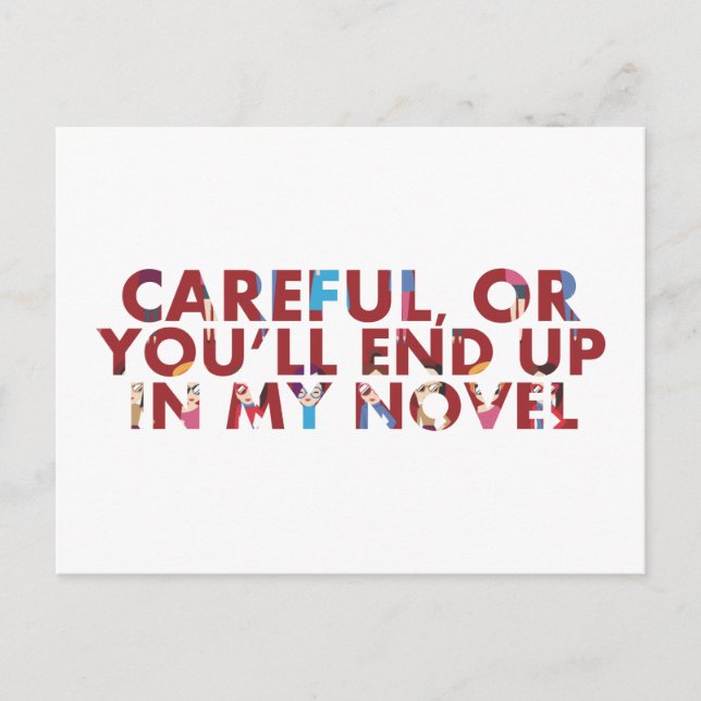 Funny Careful, oder Sie werden am Ende in Roman (G Postkarte (Vorderseite)