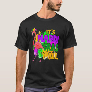 Funny Carnival Party Niedlich Flamingo Mardi Gras T-Shirt