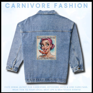 Funny Carnivore Geschenk für Frauen Bacon Wurst Gr Jeansjacke