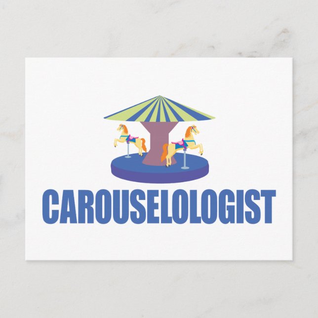 Funny Carousel Postkarte (Vorderseite)